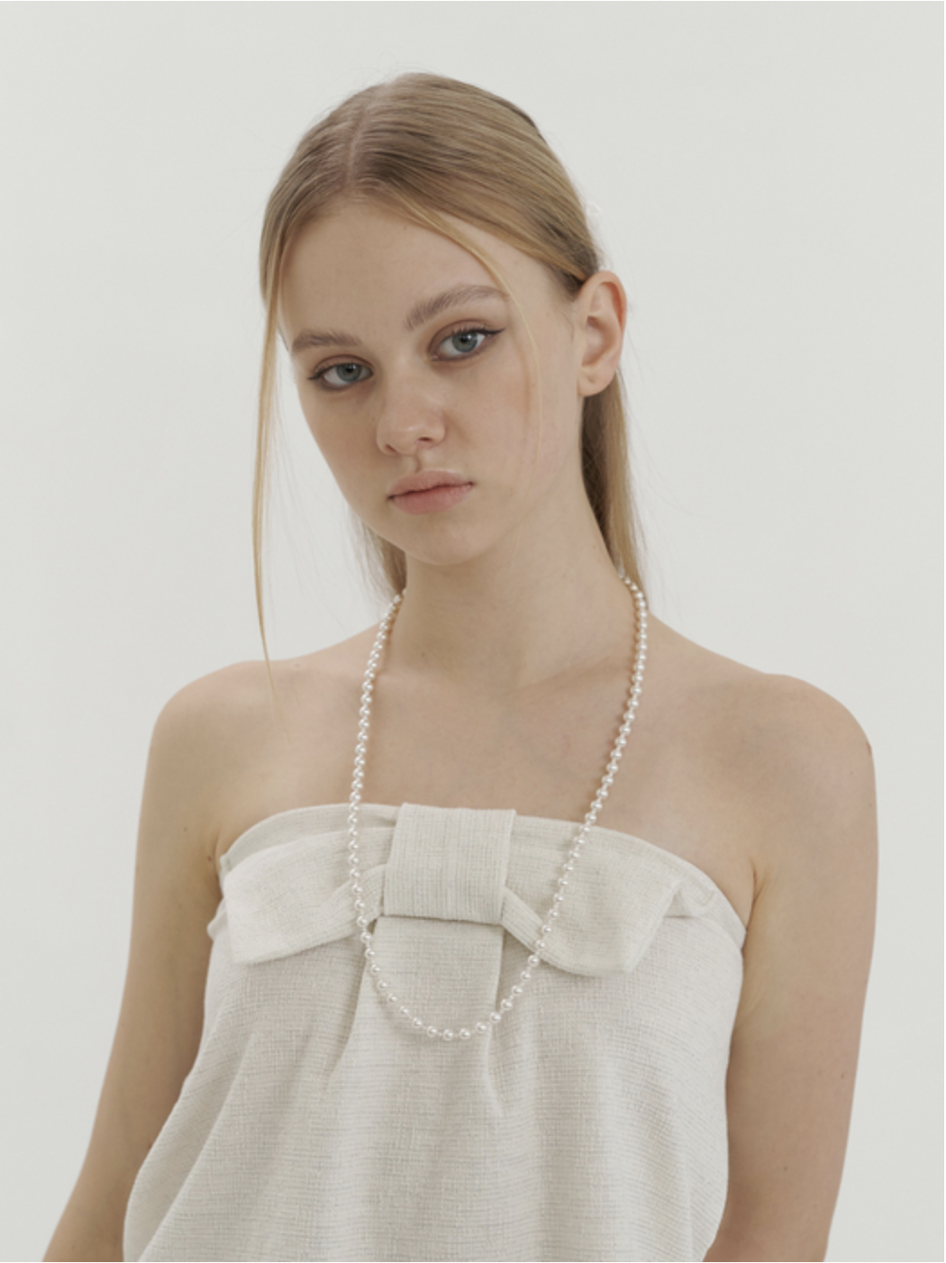 sophy white swarovski pearl necklace