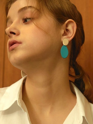 3 color earring(sky blue)