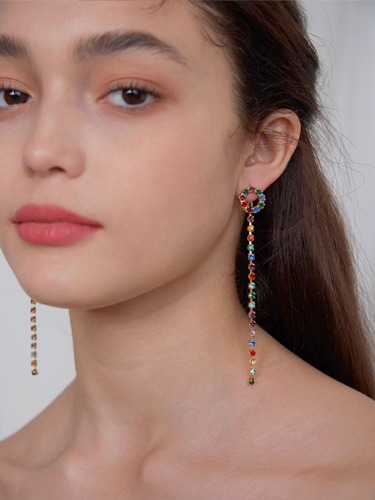 colorful circle earring