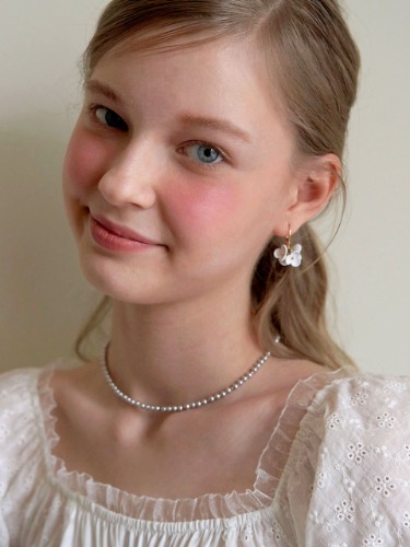 white blossom earring