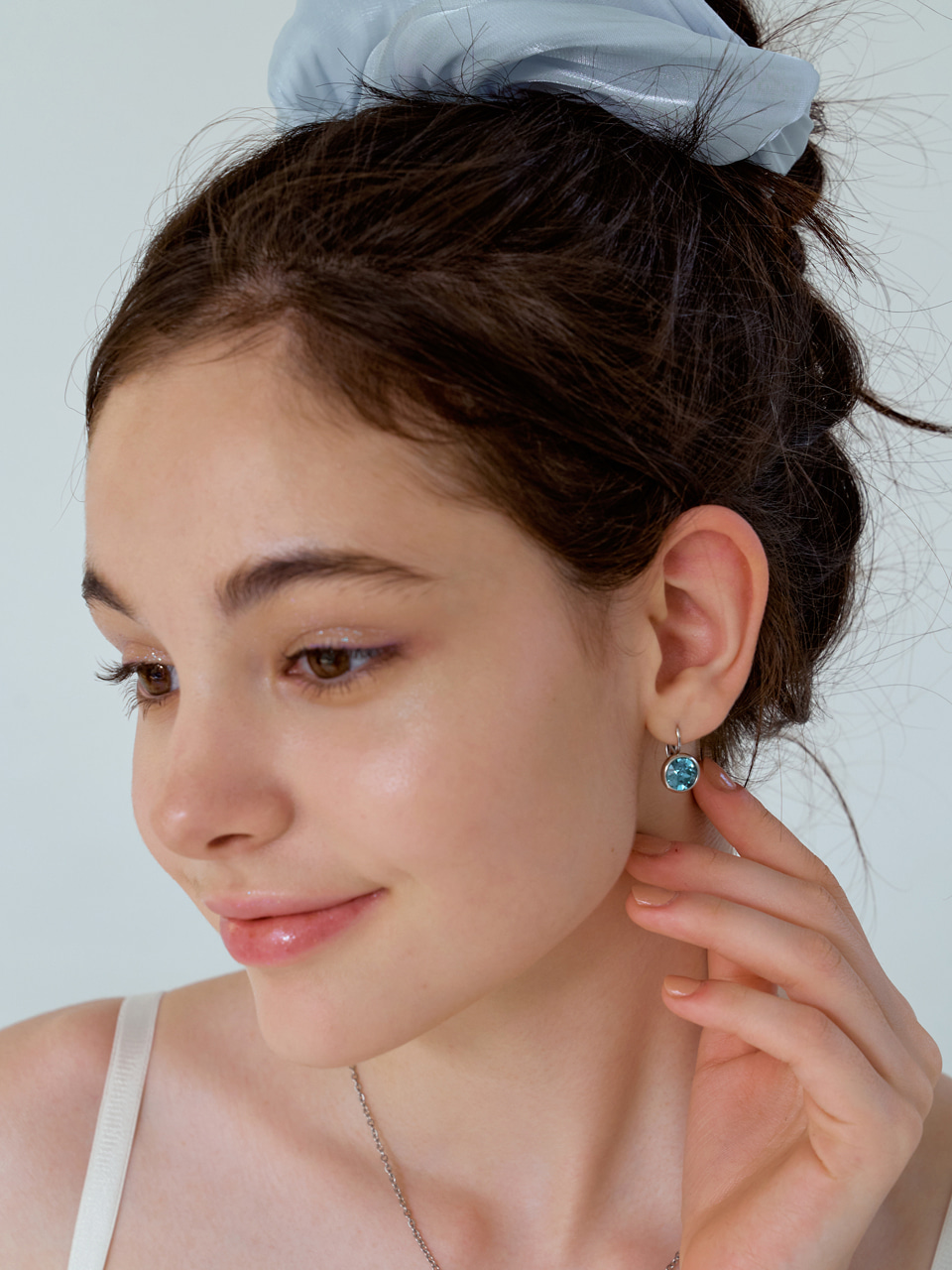 color swarovski cubic earring