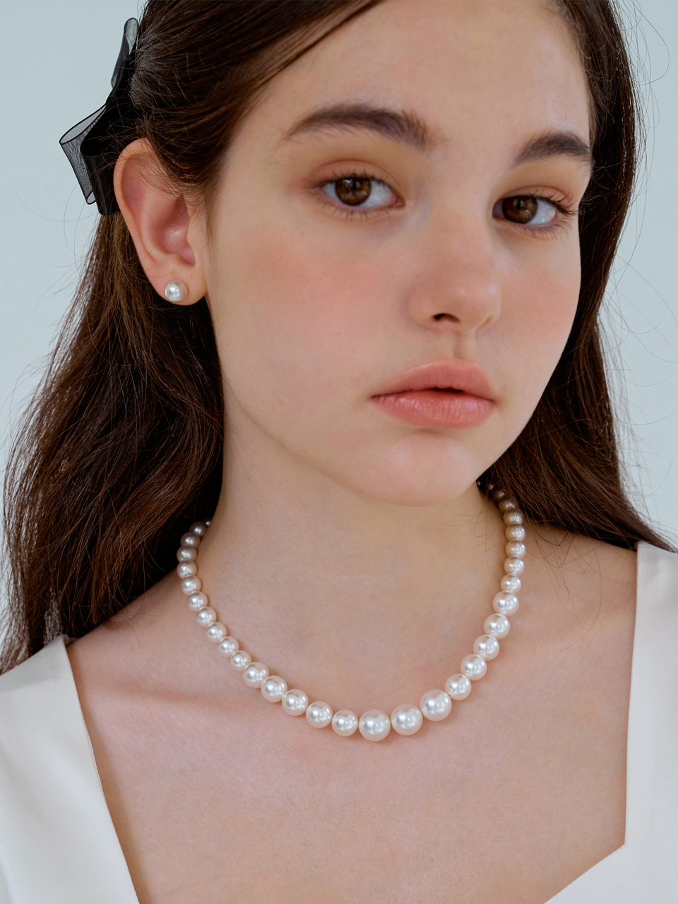 bold gradation swa pearl necklace