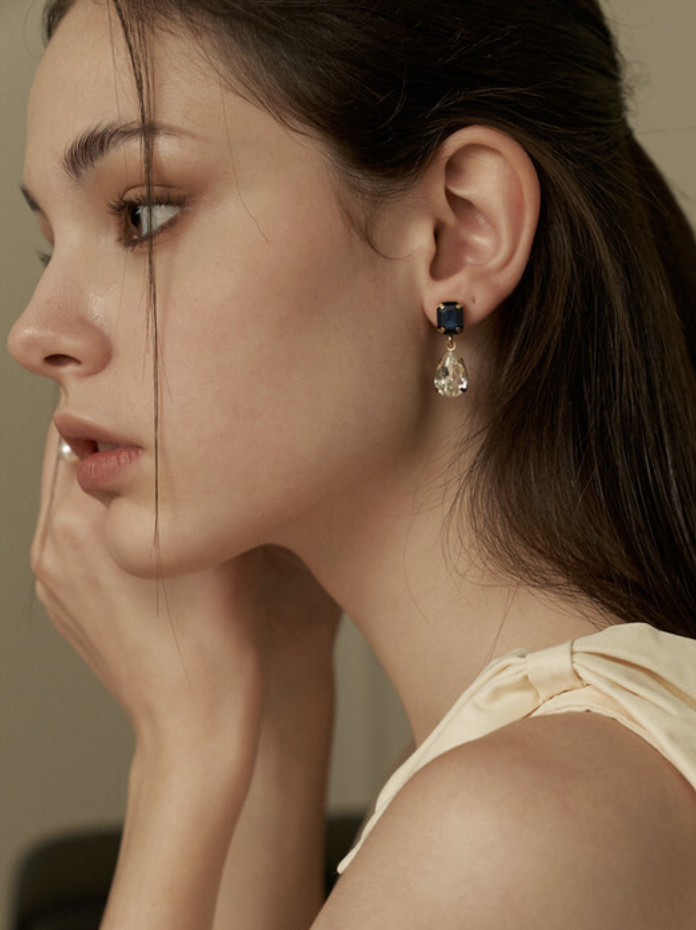 fancy double cubic earring