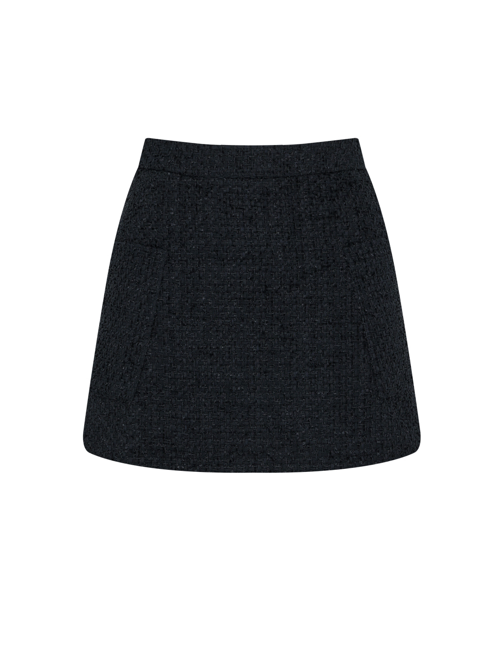 black pearl tweed mini skirt