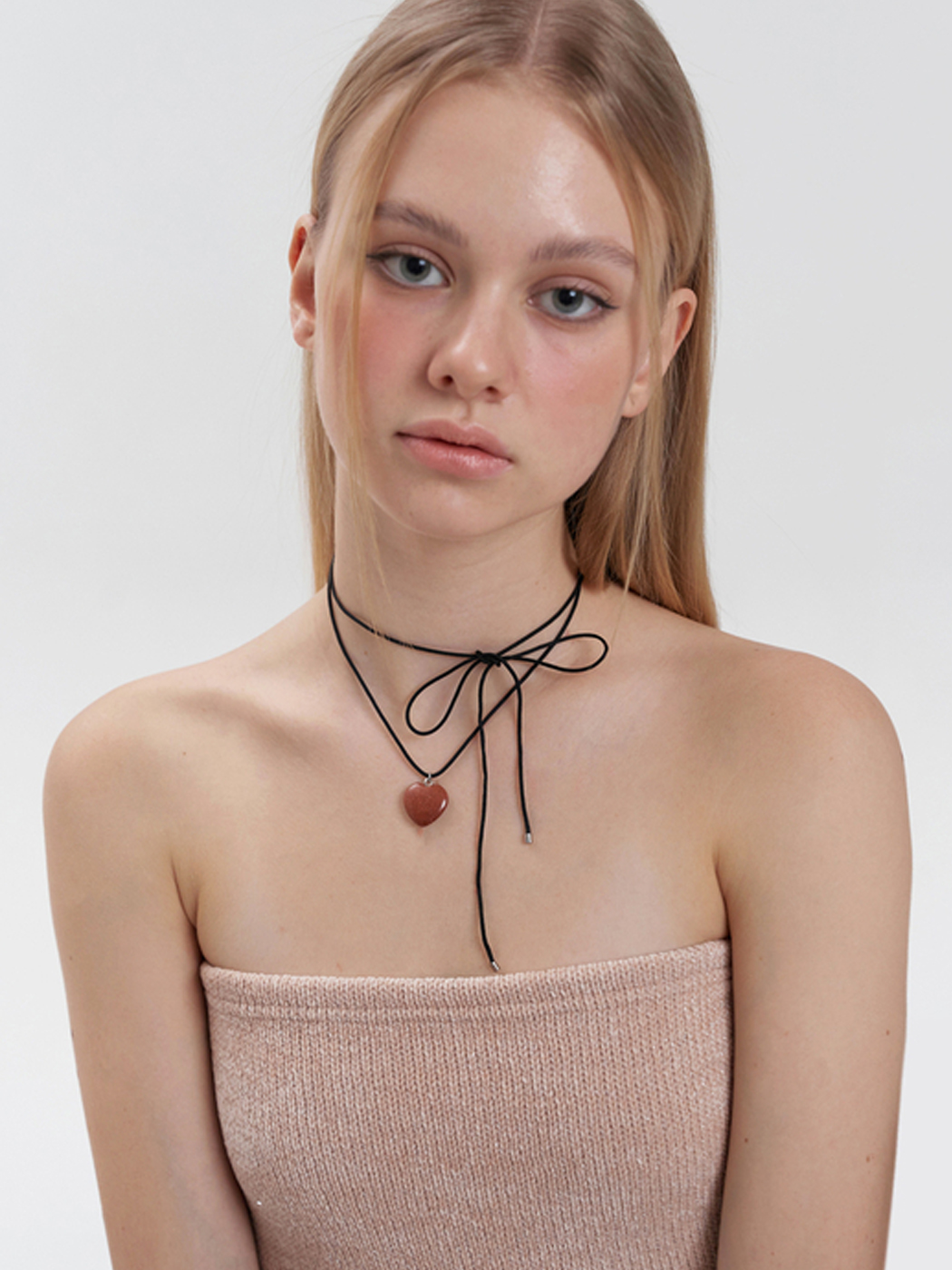 brown goldstone choker necklace