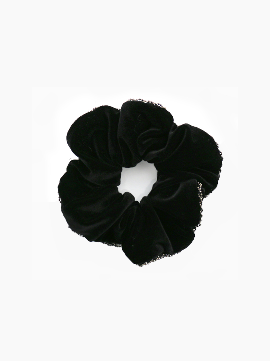 bling line black velvet scrunch
