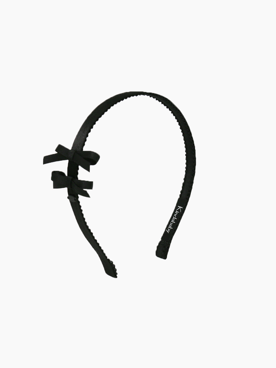 classic black double ribbon headband