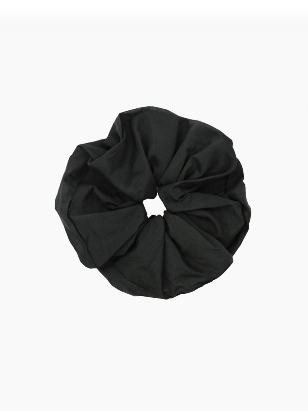 basic silky cotton scrunch - black