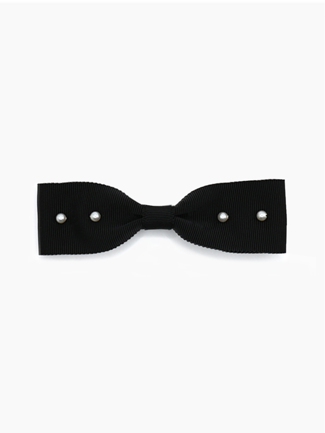 swarovski pearl black ribbon pin
