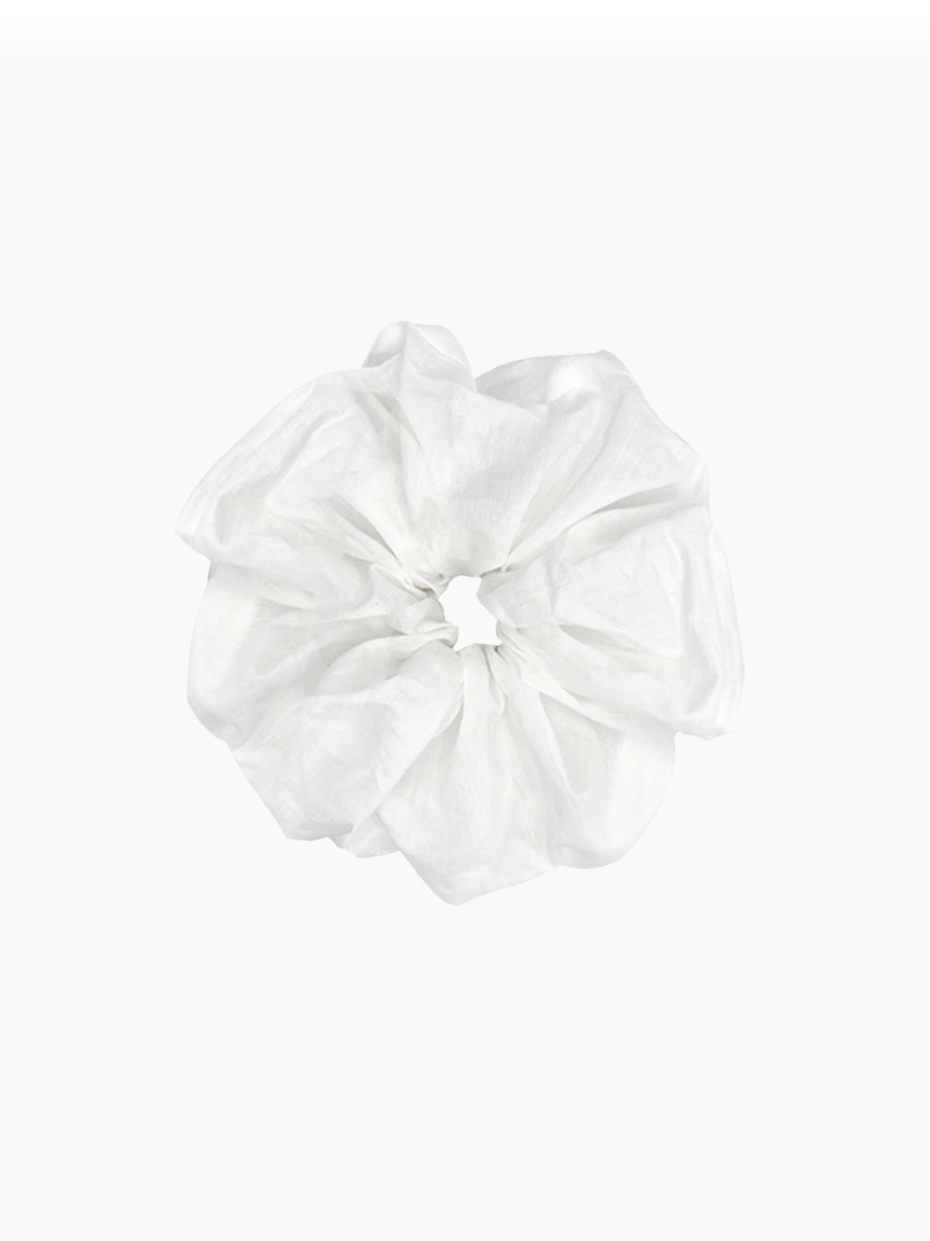 basic silky cotton scrunch - white