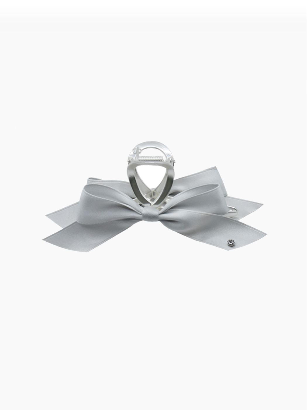 cubic point ribbon silver claw - light grey