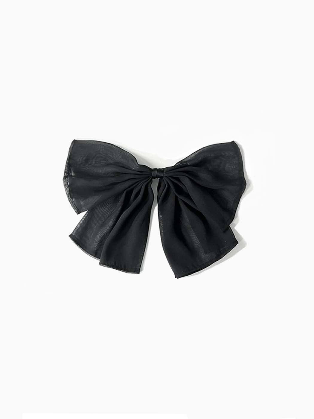 elegant draping black ribbon hair pin