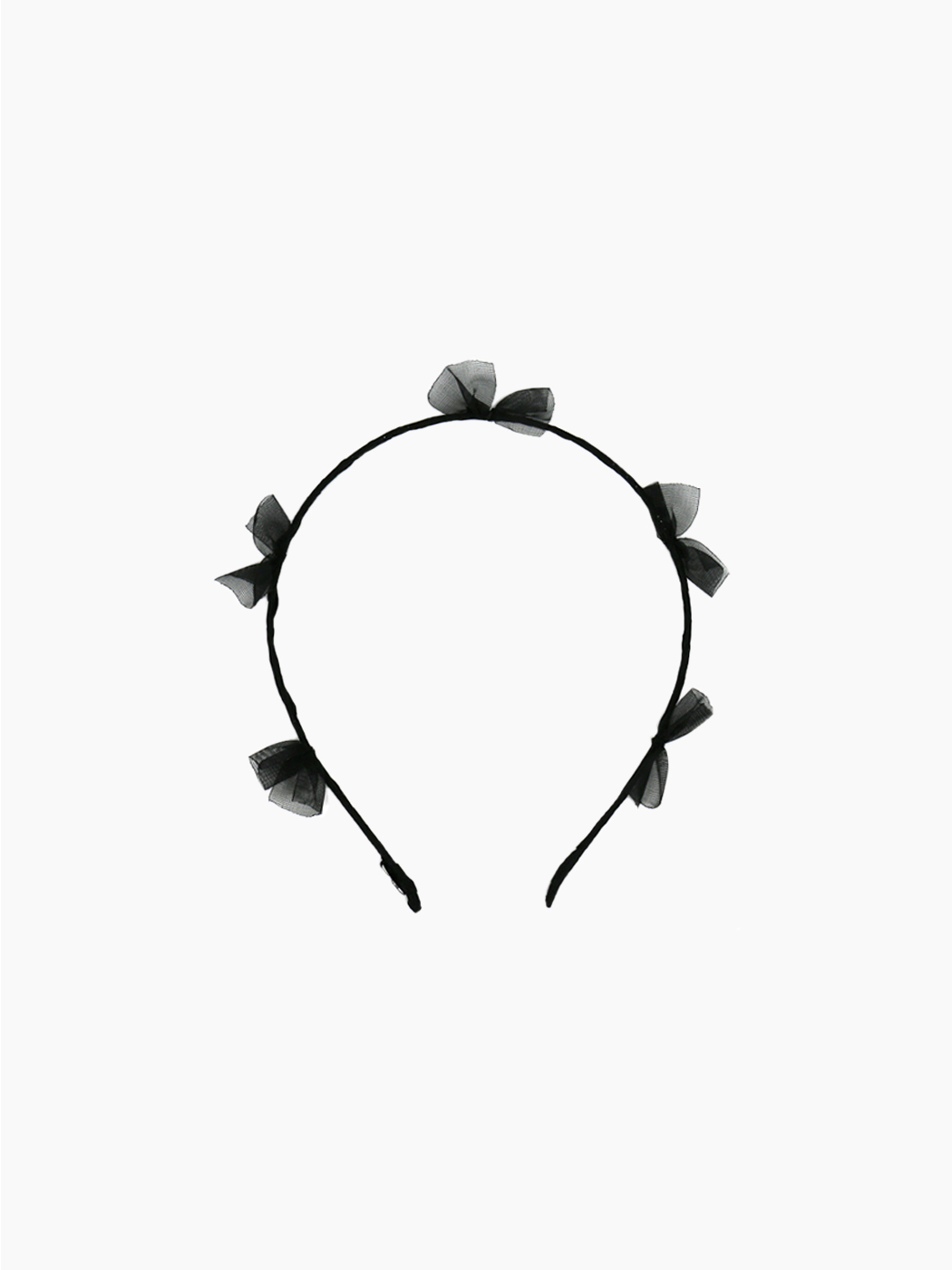petit black ribbon headband