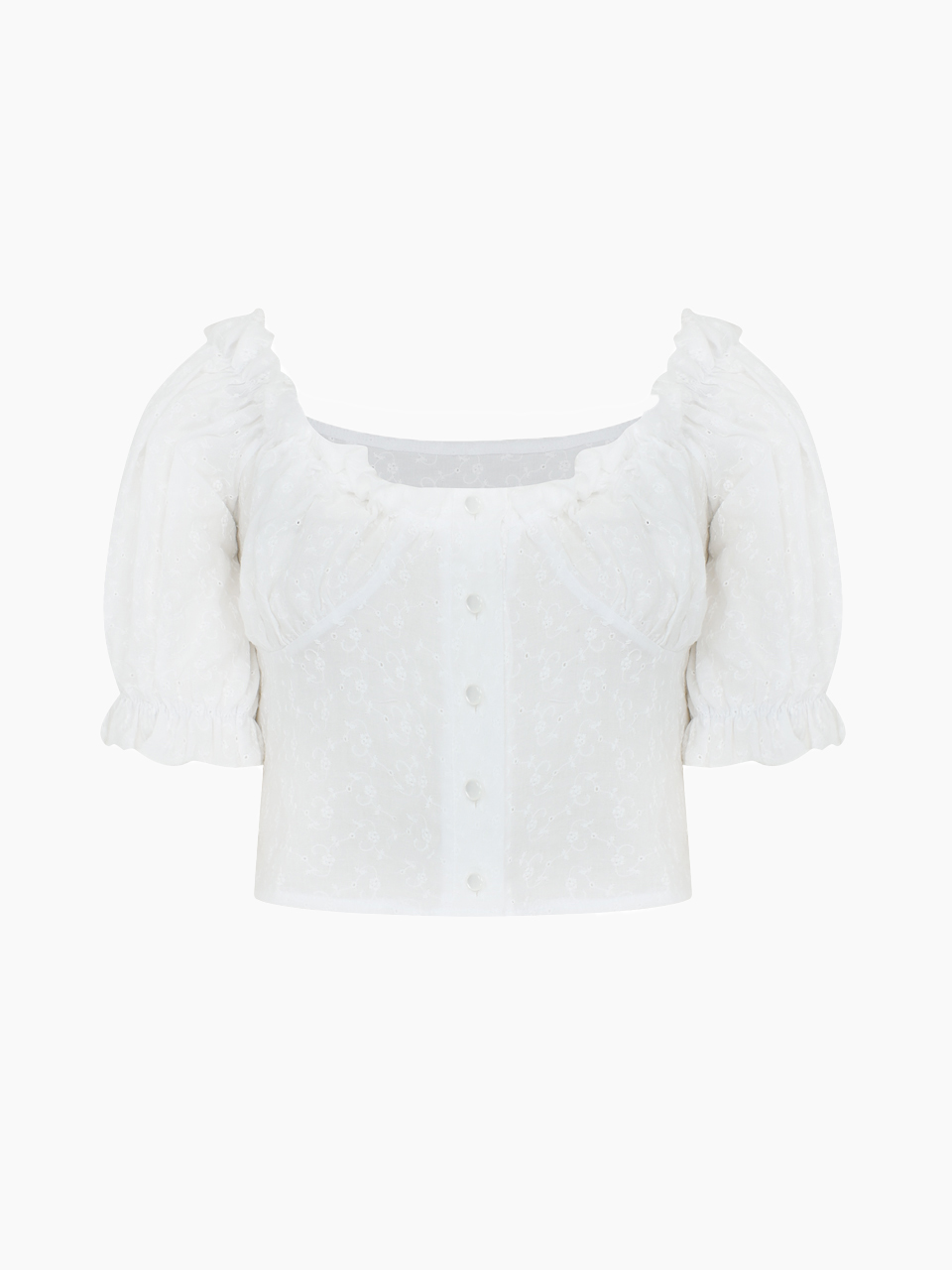 love blossom frill blouse - white